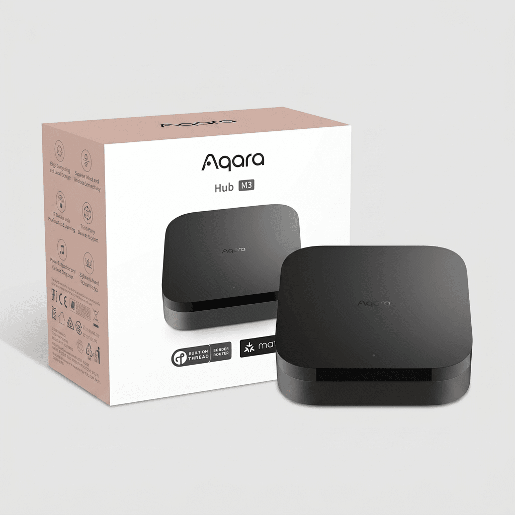 Aqara Smart Home Hub M3 multi-protocol smart home controller in black