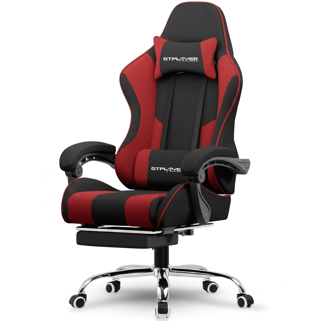 GTPLAYER Gaming Red Chair, Computer Chair with Footrest