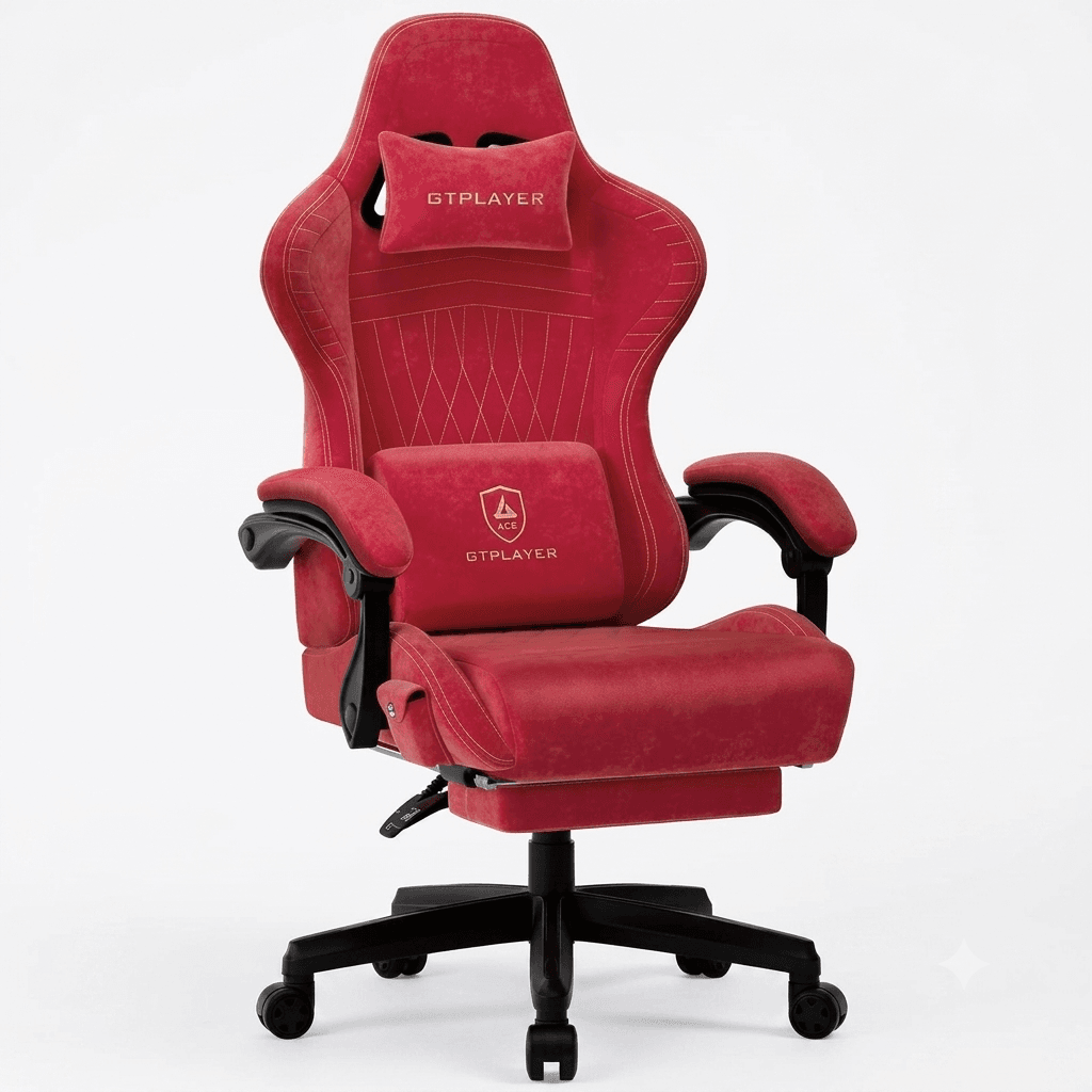 GTPLAYER Red Gaming Chair with Speakers