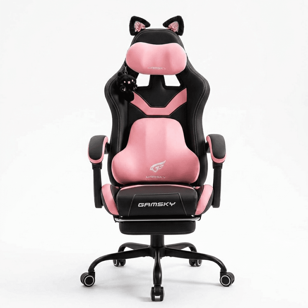 Gamsky Cute Pink Gaming Chair