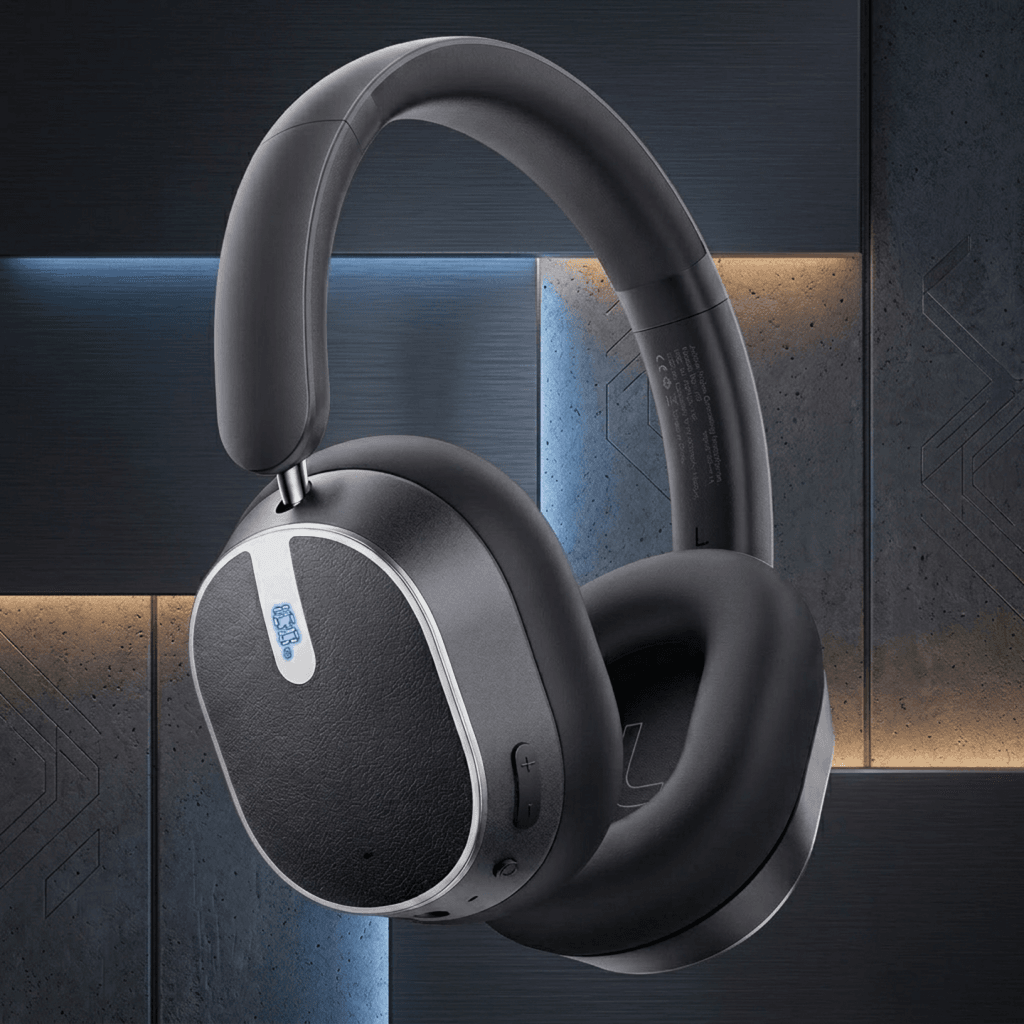 bmani H2 Hybrid ANC Headphones Black Over Ear Deep Bass