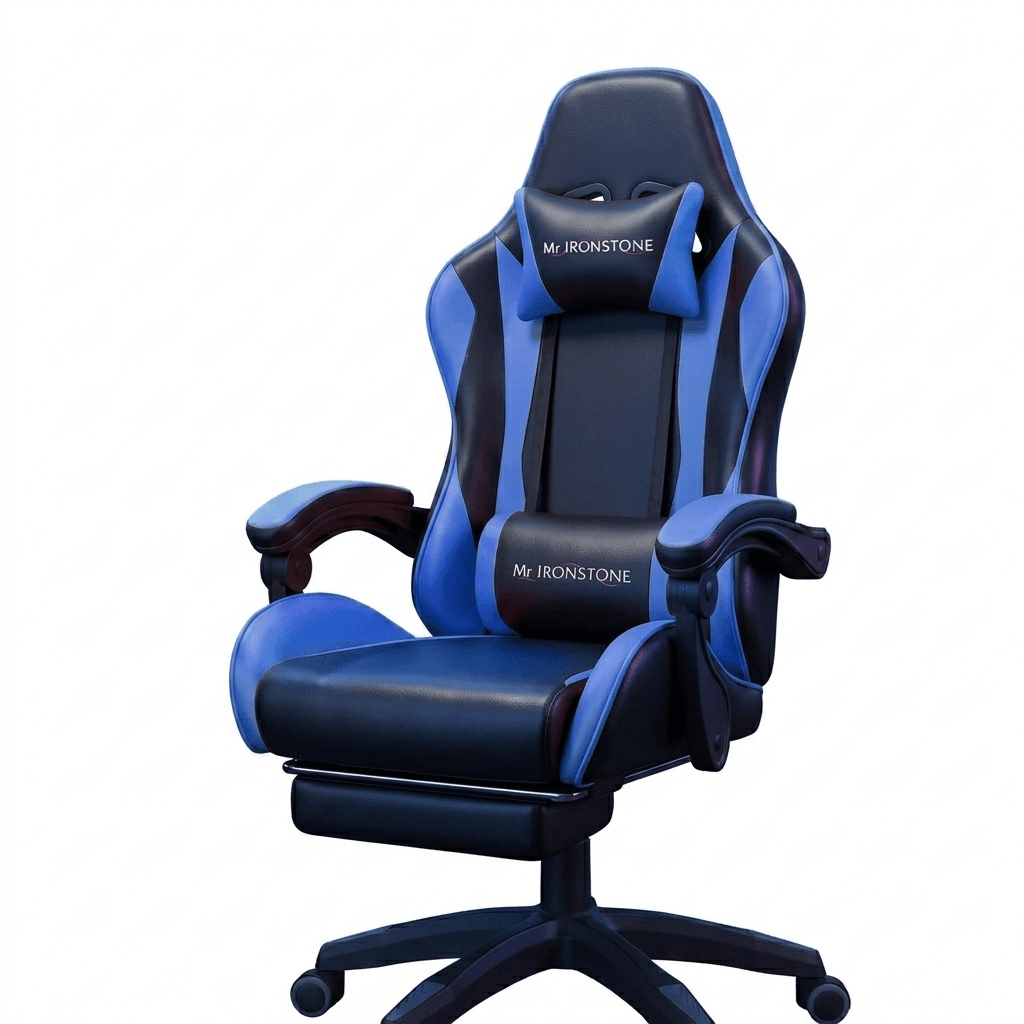 Mr IRONSTONE Gaming Chair with Footrest