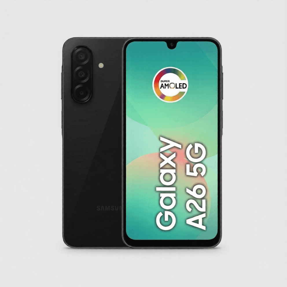 Samsung Galaxy A26 5G 2025 in black with 120Hz AMOLED display
