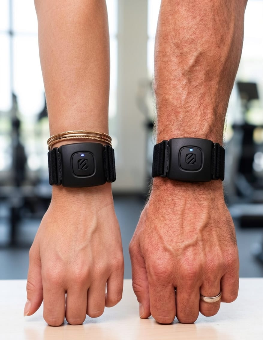 Scosche Rhythm Plus 2.0 armband heart rate monitor for workouts