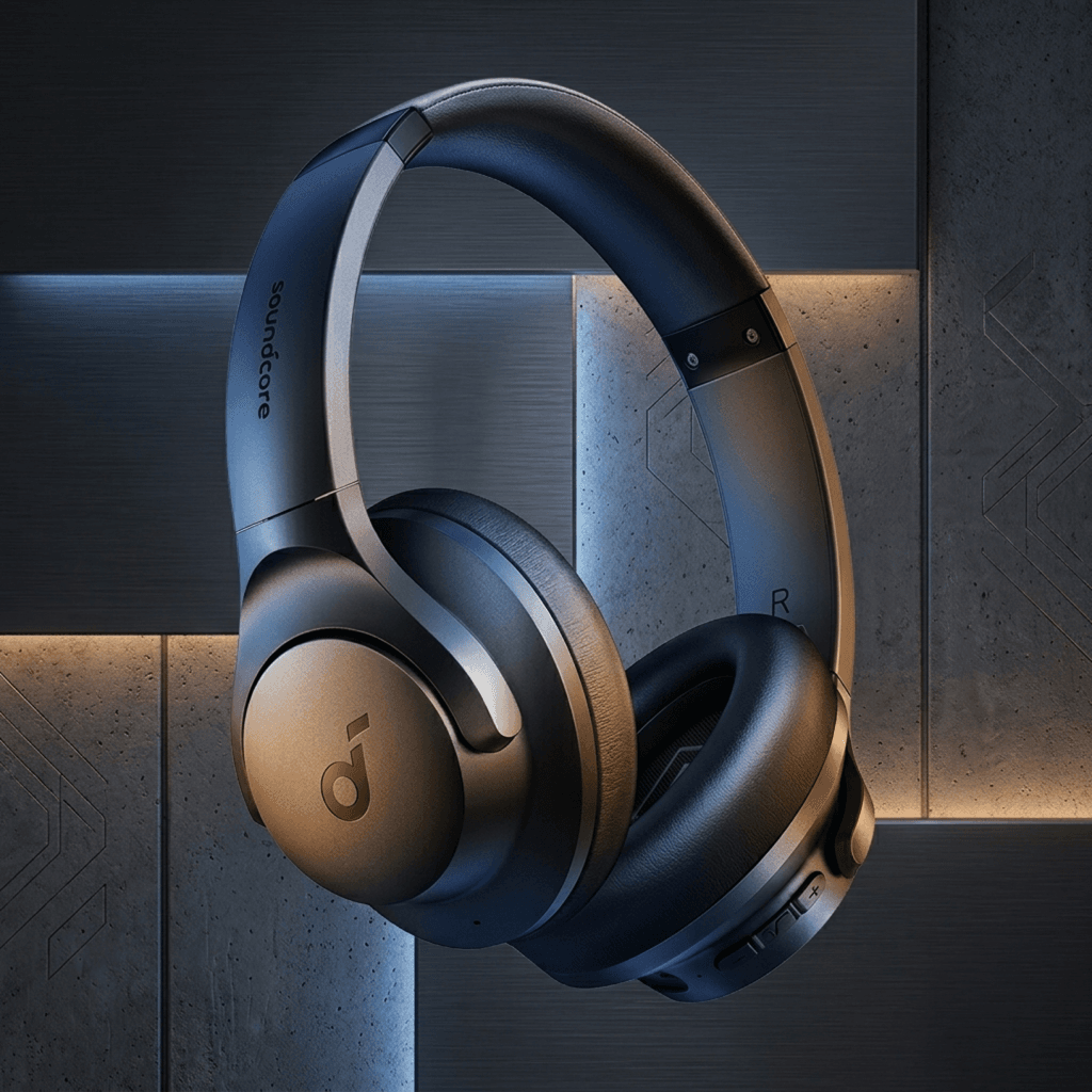 Soundcore Anker Q20i ANC Wireless Headphones Black Deep Bass BassUp
