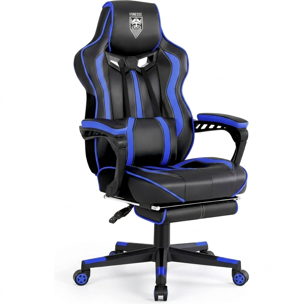 Vonesse Gaming Chairs with Footrest and Massage