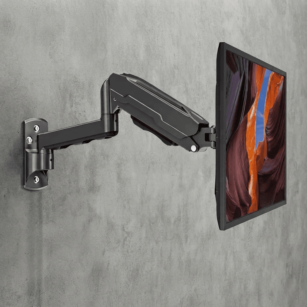 MOUNT PRO Wall Mount Monitor Arm Black Full Motion Single Screen Home Office