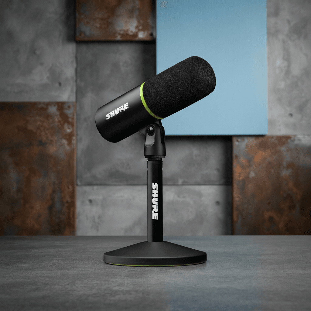 Shure MV6 USB-C Dynamic Microphone Black Desktop Stand Professional Voice Over